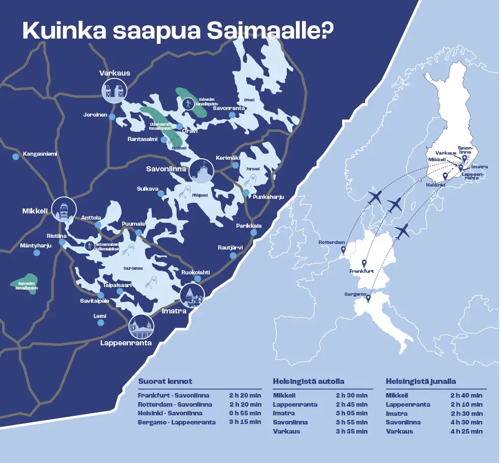lake_saimaa_kartta_FI Saapuminen Saimaalle -kartta